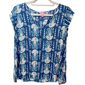 Lilly Pulitzer Shelley Top Jellyfish Print Size XS